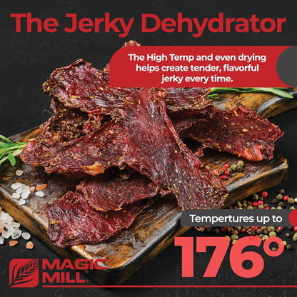 Food Dehydrator Machine | 7 Stainless Steel Trays | Dryer for Jerky, Dog Treats, Herb, Meat, Beef, Fruit | Keep Warm Function, Digital Timer and Temperature Control, Equipped Safety Over-Heat Protection, ETL Approved - (MFD-7070, 7 Stainless Steel Trays)
