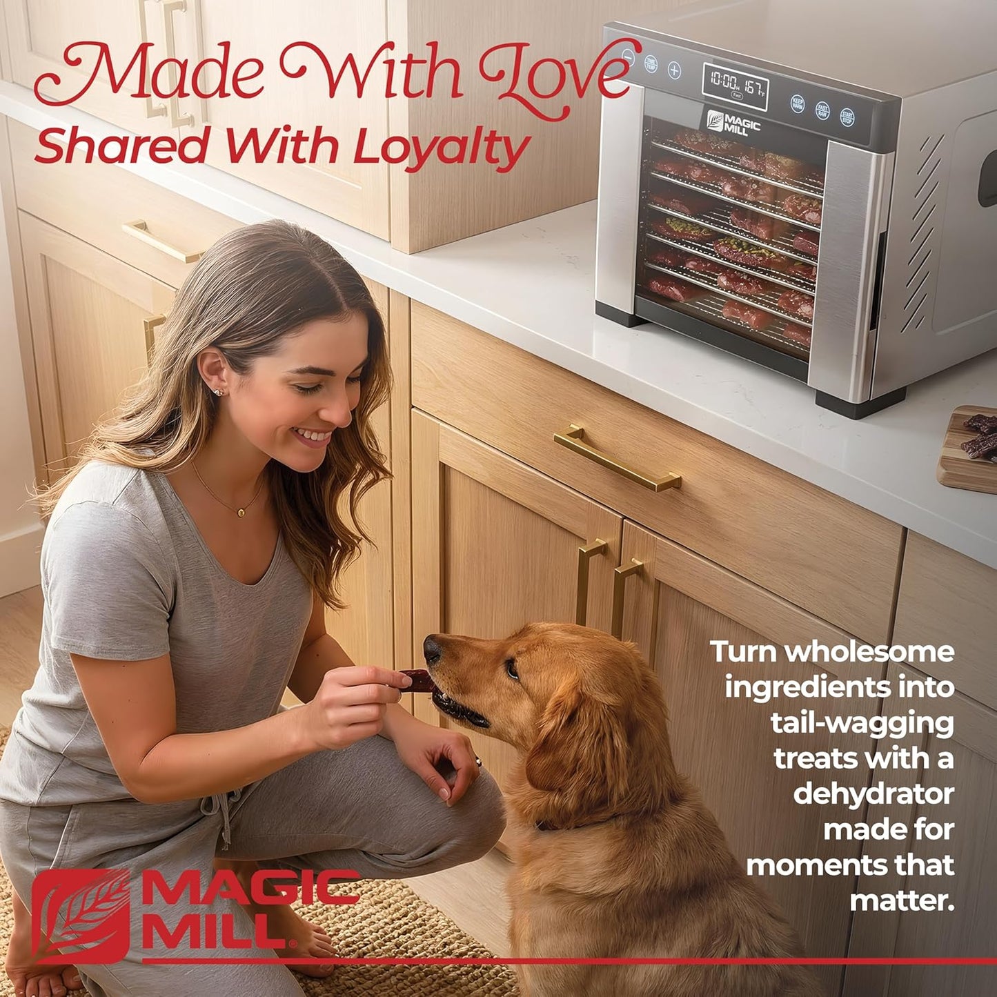 Food Dehydrator Machine | 7 Stainless Steel Trays | Dryer for Jerky, Dog Treats, Herb, Meat, Beef, Fruit | Keep Warm Function, Digital Timer and Temperature Control, Equipped Safety Over-Heat Protection, ETL Approved - (MFD-7070, 7 Stainless Steel Trays)